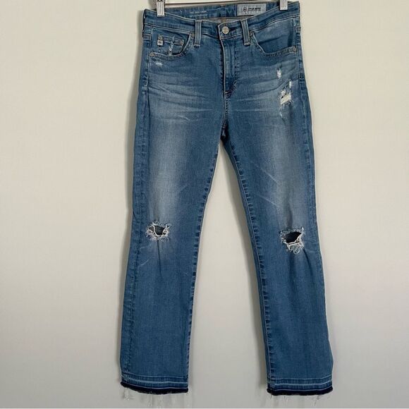 Ag Adriano Goldschmied Jodi Crop High Rise Slim Fit Jeans w/ Released Hem Sz 26 - Picture 3 of 11